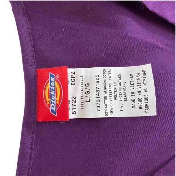 DICKIES Scrub Gen Flex Men's V-Neck  Scrub Top In eggplant color Size large - Picture 10 of 12